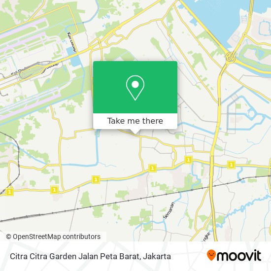 Citra Citra Garden Jalan Peta Barat map