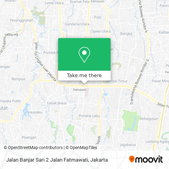 Jalan Banjar Sari 2 Jalan Fatmawati map
