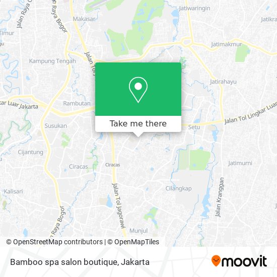 Bamboo spa salon boutique map