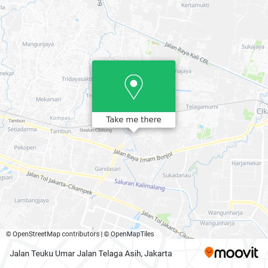 Jalan Teuku Umar Jalan Telaga Asih map