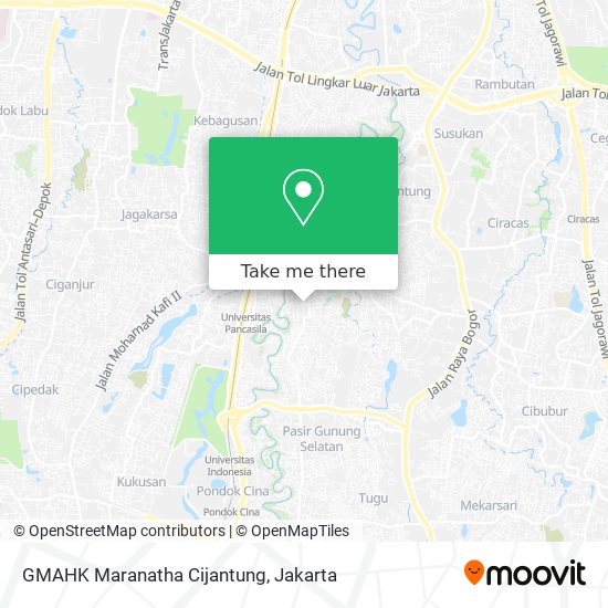 GMAHK Maranatha Cijantung map