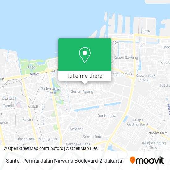 Sunter Permai Jalan Nirwana Boulevard 2 map