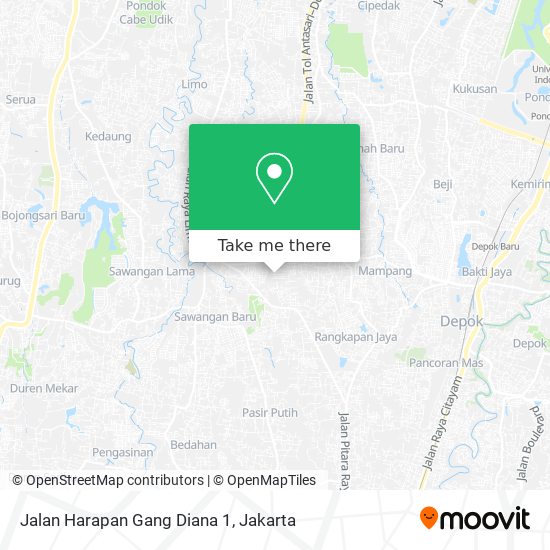 Jalan Harapan Gang Diana 1 map