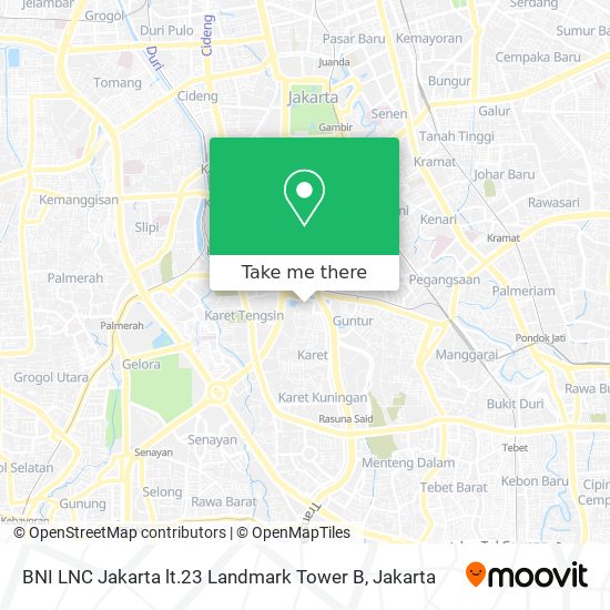 BNI LNC Jakarta lt.23 Landmark Tower B map