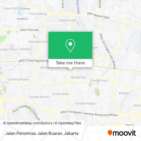 Jalan Perumnas Jalan Buaran map