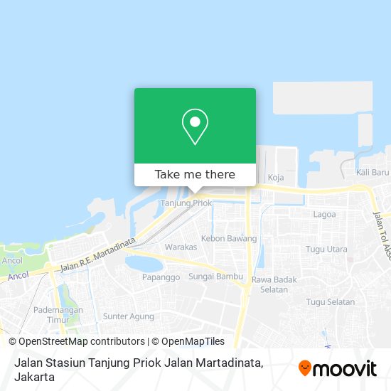 Jalan Stasiun Tanjung Priok Jalan Martadinata map