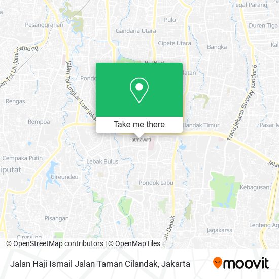 Jalan Haji Ismail Jalan Taman Cilandak map