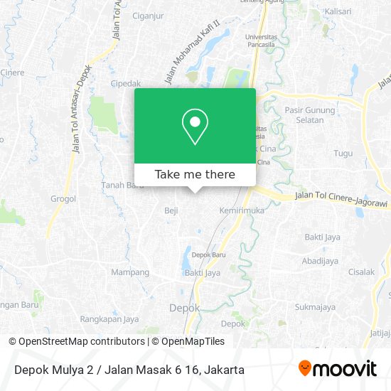 Depok Mulya 2 / Jalan Masak 6 16 map
