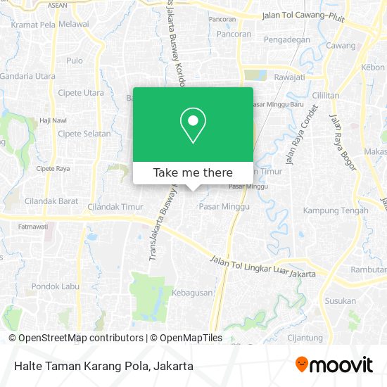 Halte Taman Karang Pola map