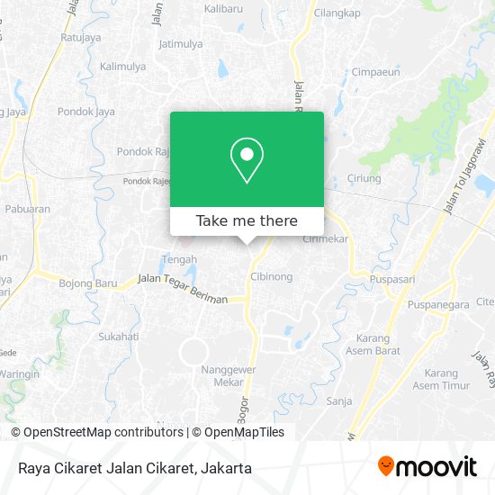 Raya Cikaret Jalan Cikaret map