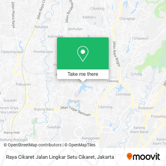Raya Cikaret Jalan Lingkar Setu Cikaret map