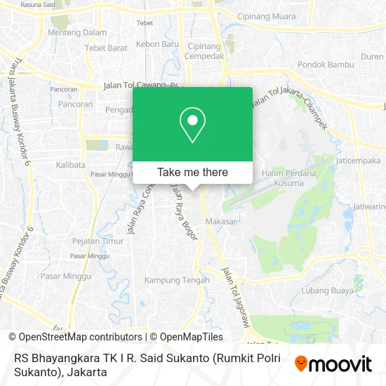 RS Bhayangkara TK I R. Said Sukanto (Rumkit Polri Sukanto) map