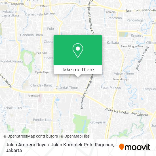 Jalan Ampera Raya / Jalan Komplek Polri Ragunan map