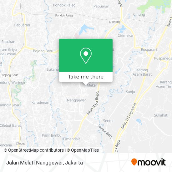 Jalan Melati Nanggewer map