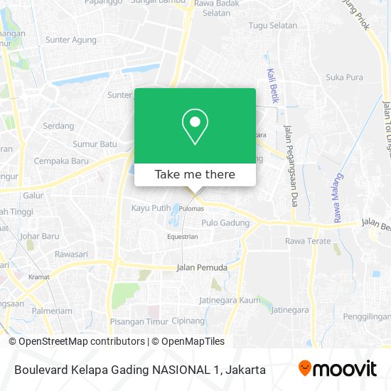 Boulevard Kelapa Gading NASIONAL 1 map