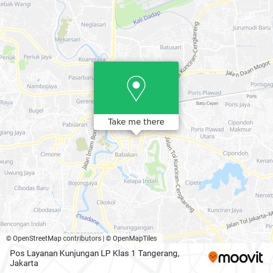 Pos Layanan Kunjungan LP Klas 1 Tangerang map