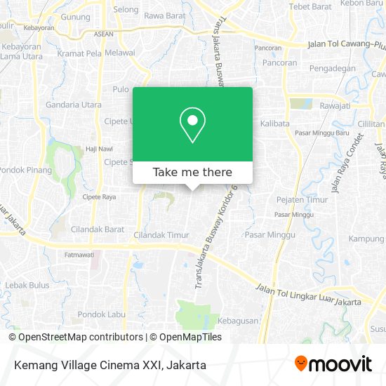 Kemang Village Cinema XXI map