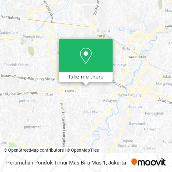 Perumahan Pondok Timur Mas Biru Mas 1 map