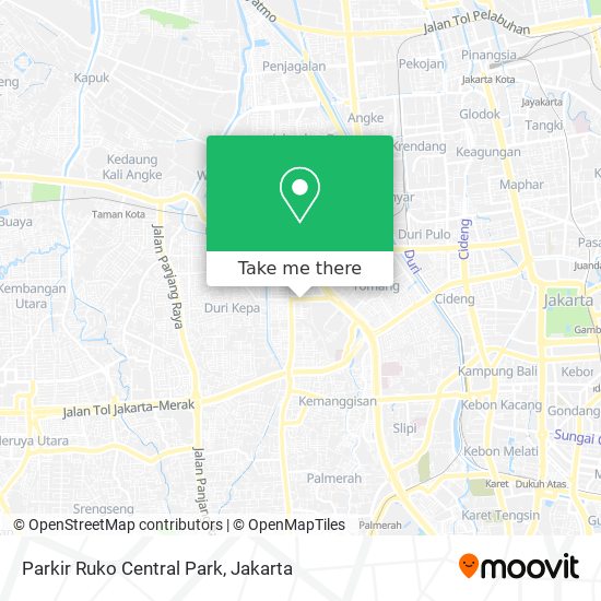 Parkir Ruko Central Park map