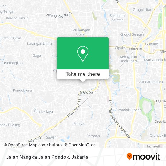 Jalan Nangka Jalan Pondok map