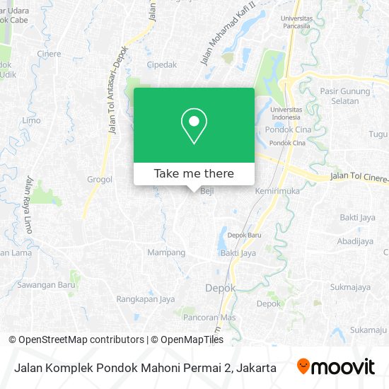 Jalan Komplek Pondok Mahoni Permai 2 map