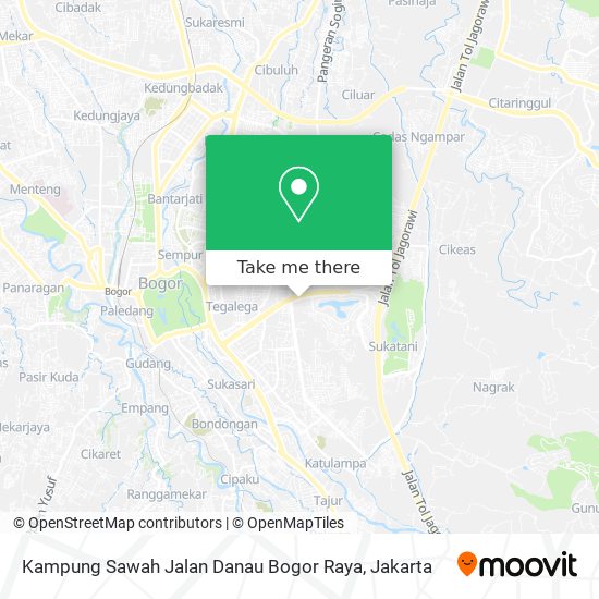 Kampung Sawah Jalan Danau Bogor Raya map