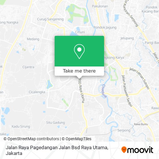 Jalan Raya Pagedangan Jalan Bsd Raya Utama map
