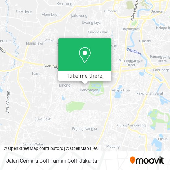 Jalan Cemara Golf Taman Golf map