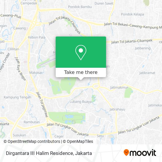 Dirgantara III Halim Residence map