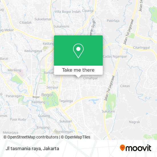 Jl tasmania raya map