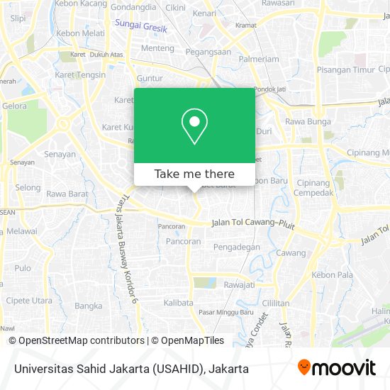 Universitas Sahid Jakarta (USAHID) map