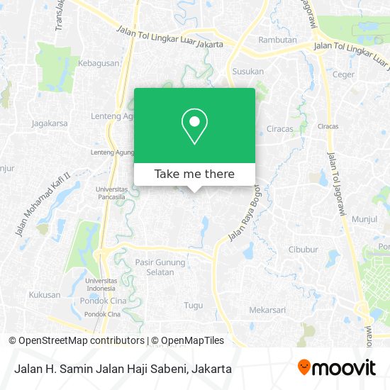 Jalan H. Samin Jalan Haji Sabeni map