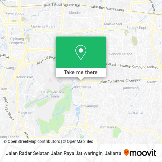Jalan Radar Selatan Jalan Raya Jatiwaringin map