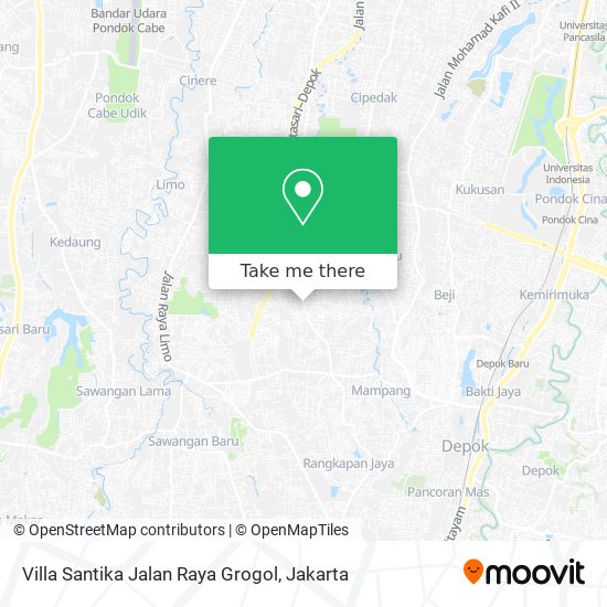 Villa Santika Jalan Raya Grogol map