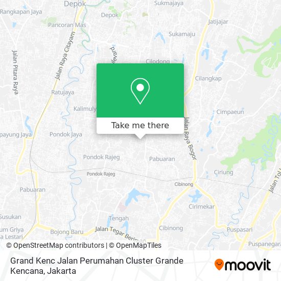 Grand Kenc Jalan Perumahan Cluster Grande Kencana map