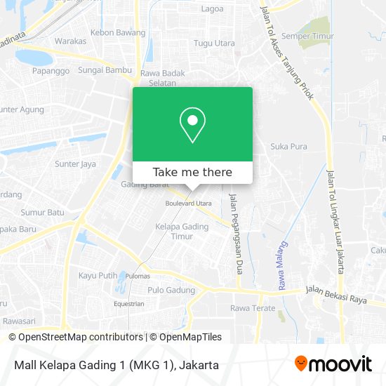 Mall Kelapa Gading 1 (MKG 1) map