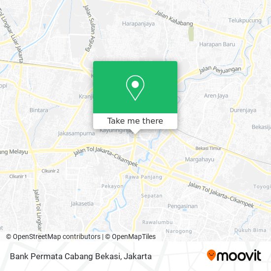 Bank Permata Cabang Bekasi map