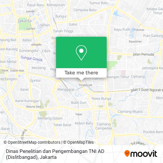 Dinas Penelitian dan Pengembangan TNI AD (Dislitbangad) map