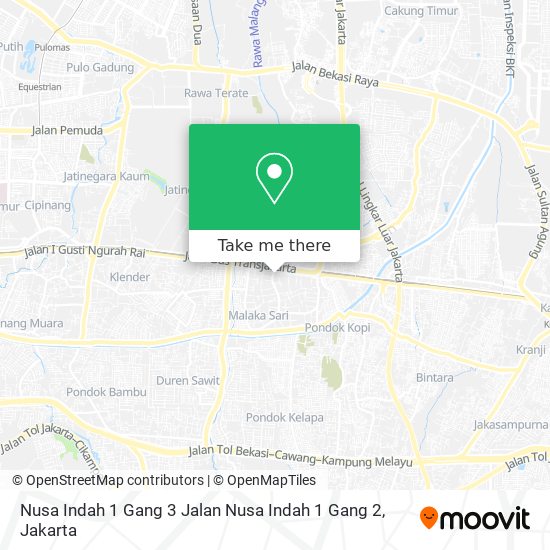 Nusa Indah 1 Gang 3 Jalan Nusa Indah 1 Gang 2 map