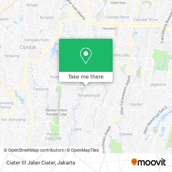 Ciater III Jalan Ciater map