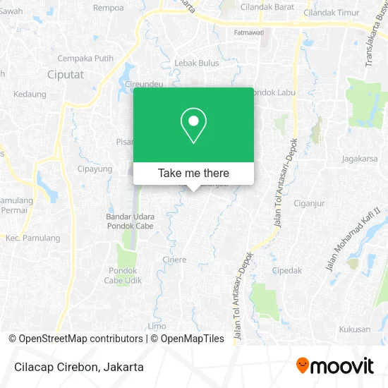 Cilacap Cirebon map