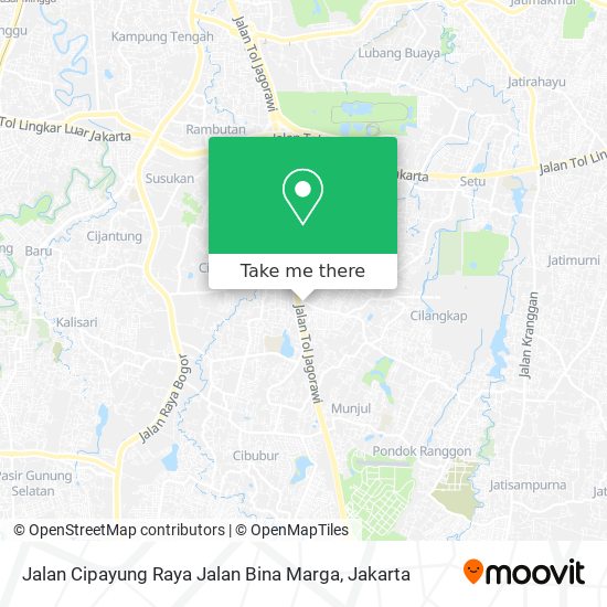 Jalan Cipayung Raya Jalan Bina Marga map