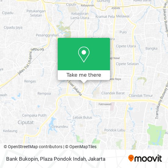 Bank Bukopin, Plaza Pondok Indah map
