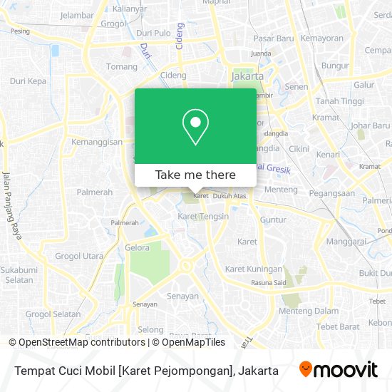 Tempat Cuci Mobil [Karet Pejompongan] map