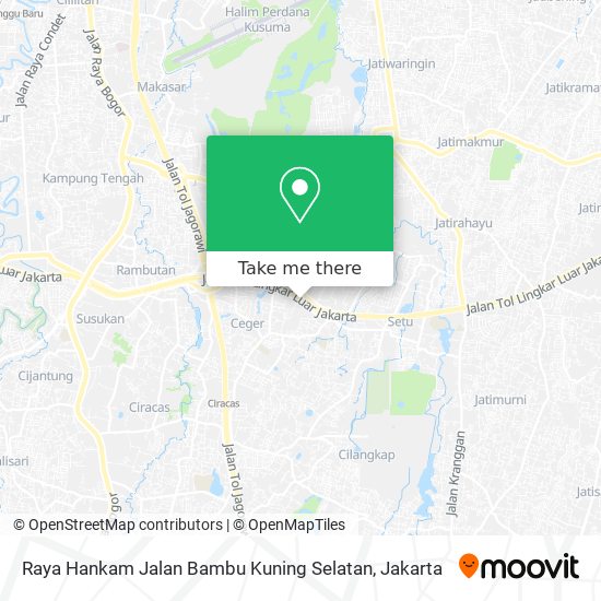 Raya Hankam Jalan Bambu Kuning Selatan map