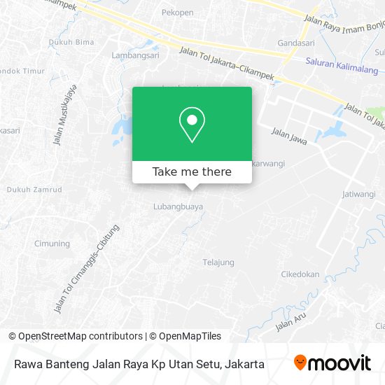 Rawa Banteng Jalan Raya Kp Utan Setu map