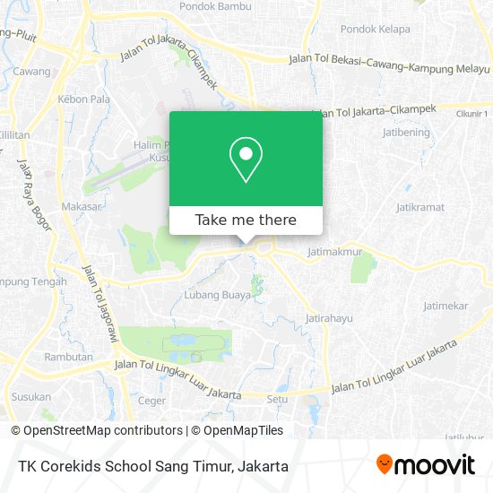 TK Corekids School Sang Timur map