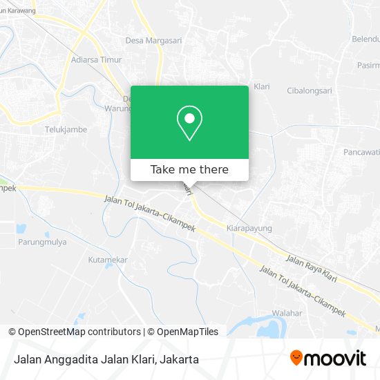 Jalan Anggadita Jalan Klari map