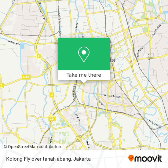 Kolong Fly over tanah abang map