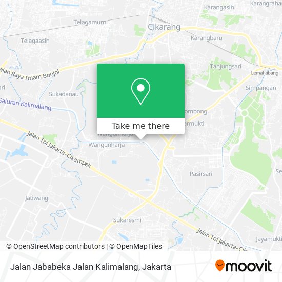Jalan Jababeka Jalan Kalimalang map